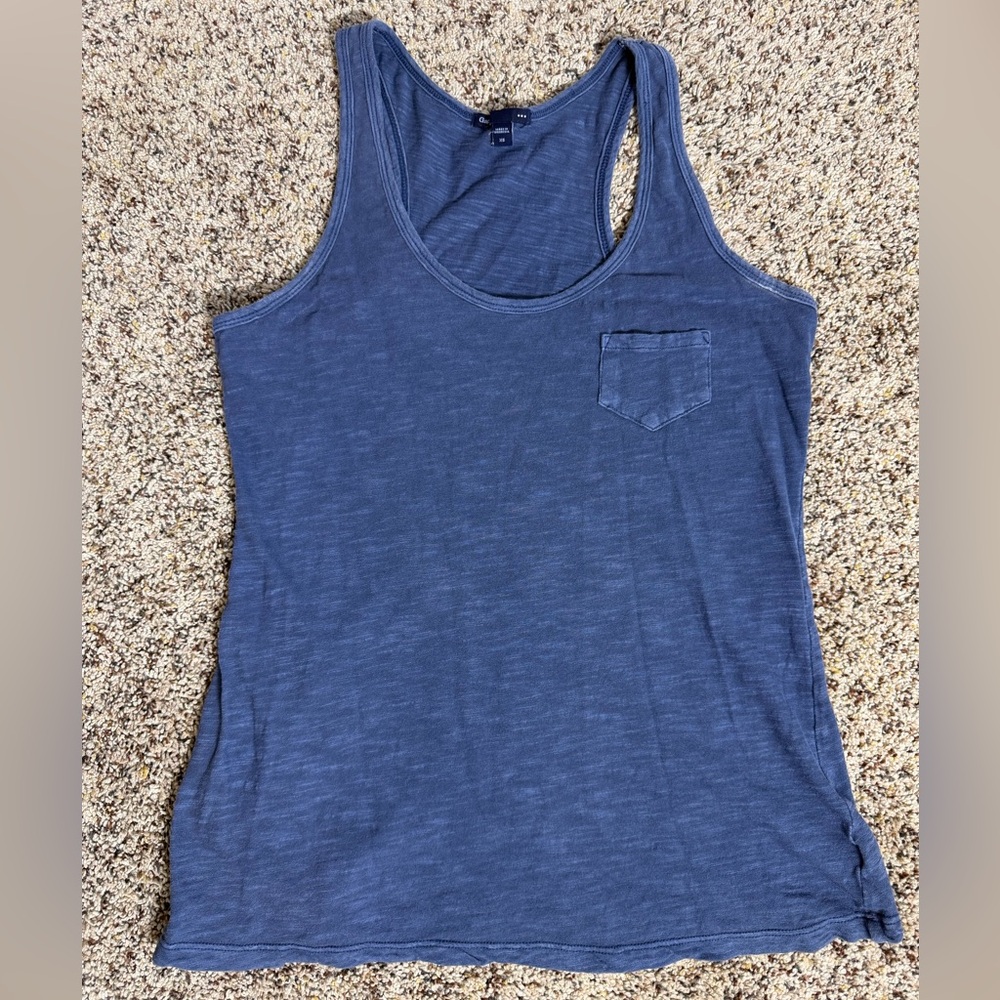 GAP Navy Blue Racerback Tank with Chest Pocket